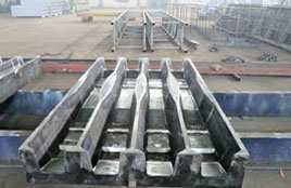 China: unfinished moulds for concrete sleeper production