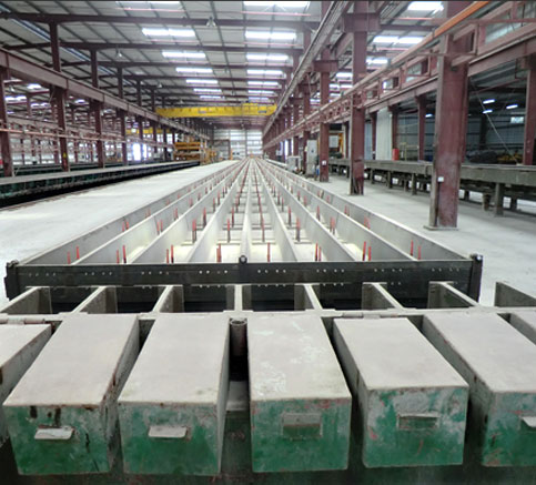 India in 2010: construction of an additional production facility with a new plant for the manufacture of prestressed-concrete sleepers in the mid-performance range, and with longline prestressing bed technology.